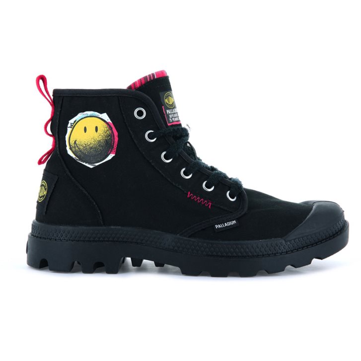 Palladium Pampa X Smiley 1970 Laarzen Heren Zwart | NL 45YQKOX